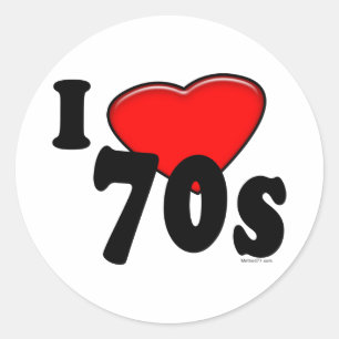 Eu amo a etiqueta 70s