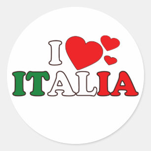 Eu amo a etiqueta de Italia
