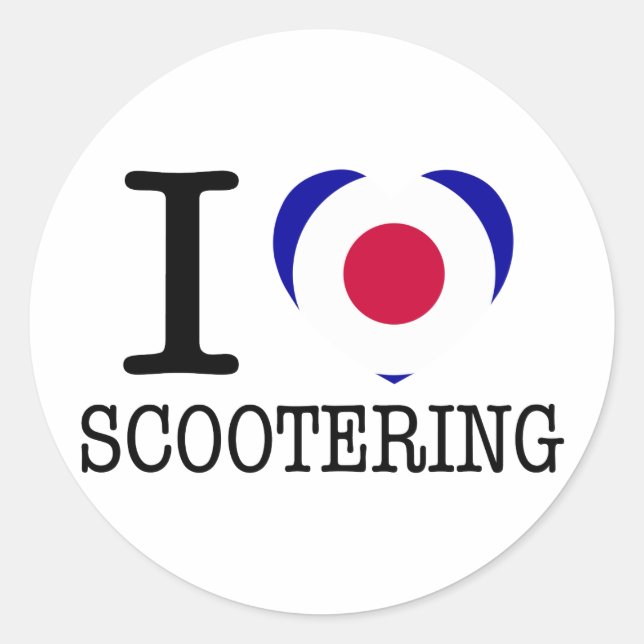 Eu amo a etiqueta de Scootering (Frente)