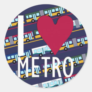Eu amo a etiqueta do metro