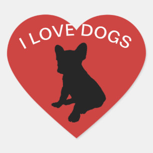 Eu amo a etiqueta dos cães