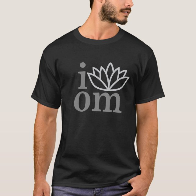 Eu amo a meditação T centrado camisa da ioga de (Frente)