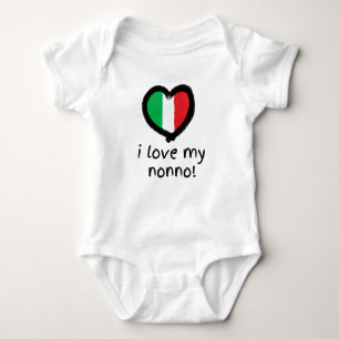 Eu Amo A Minha Camisa De Roupa De Bebê Não Italian