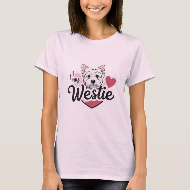 Eu Amo A Minha Camiseta De Cachorro Maluco (Frente)