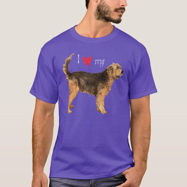 Eu Amo a minha camiseta Otterhound (Frente)