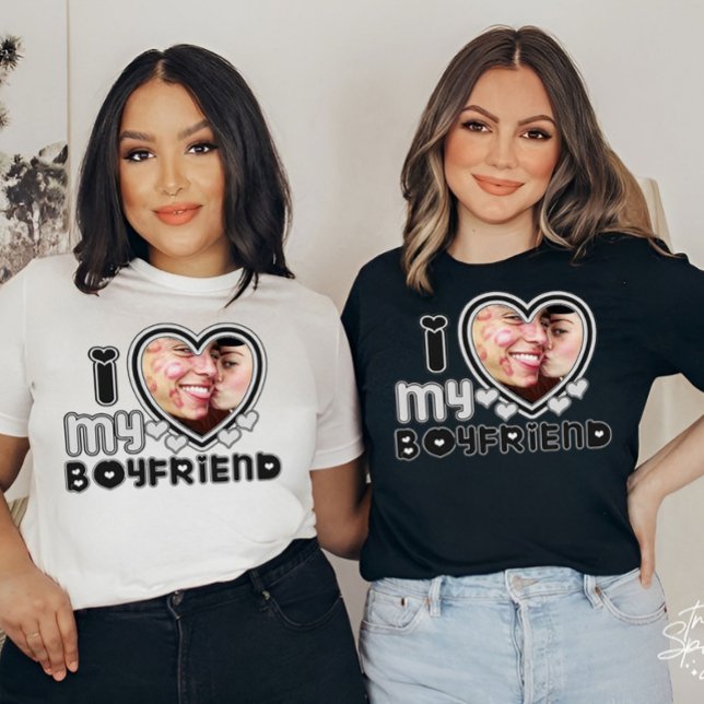 Eu Amo A Minha Camiseta Personalizada De Namorada (Criador carregado)