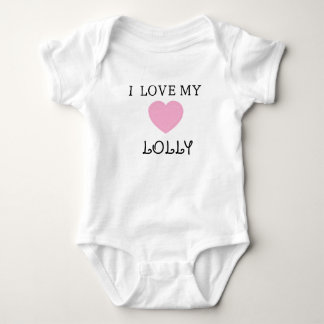 Eu amo a minha camiseta personalizável para bebê L