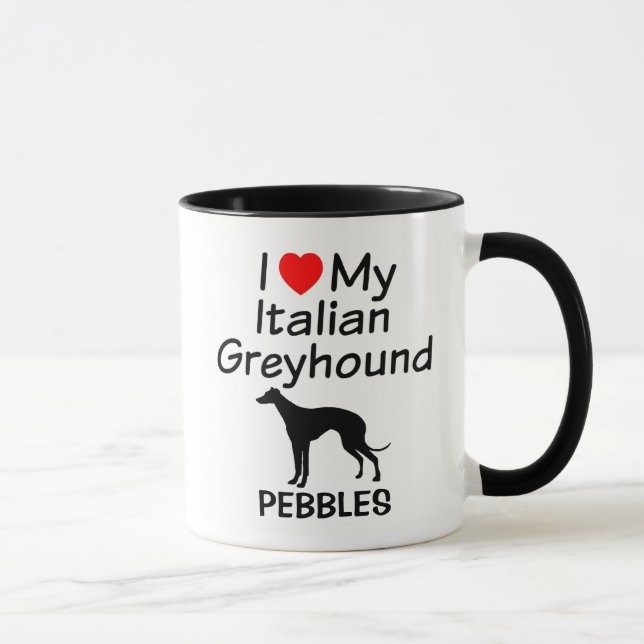 Eu Amo A Minha Caneca De Cachorro Italiano (Direita)