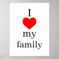 Eu amo a minha poster da família