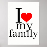 Eu amo a minha poster da família