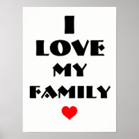 Eu amo a minha poster da família