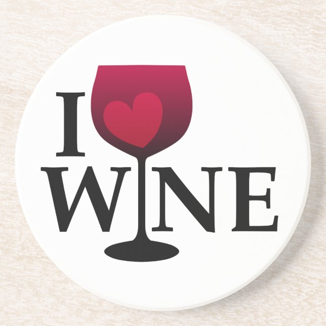 Eu amo a porta copos do vinho (Frente)