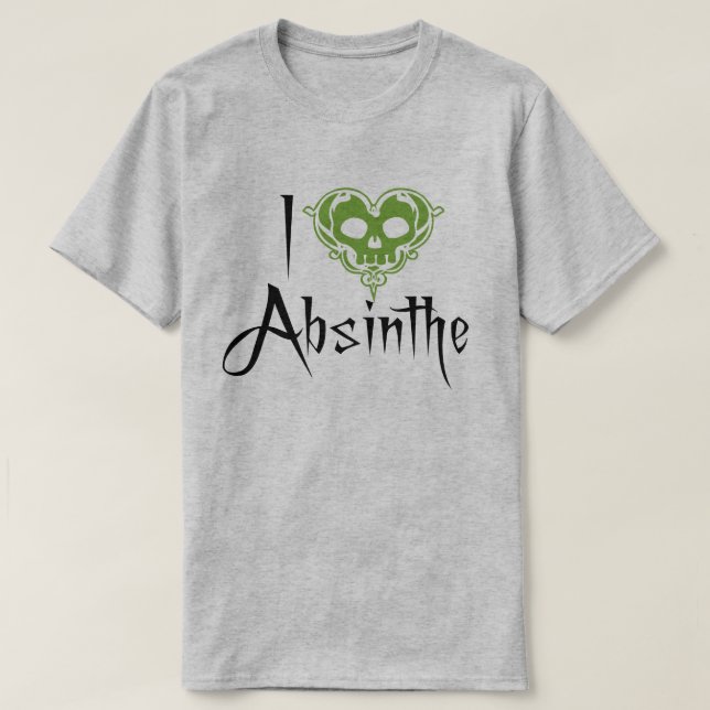 Eu Amo Absinthe T-Shirt (Frente do Design)