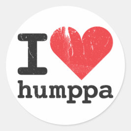 Eu amo adesivo Humppa