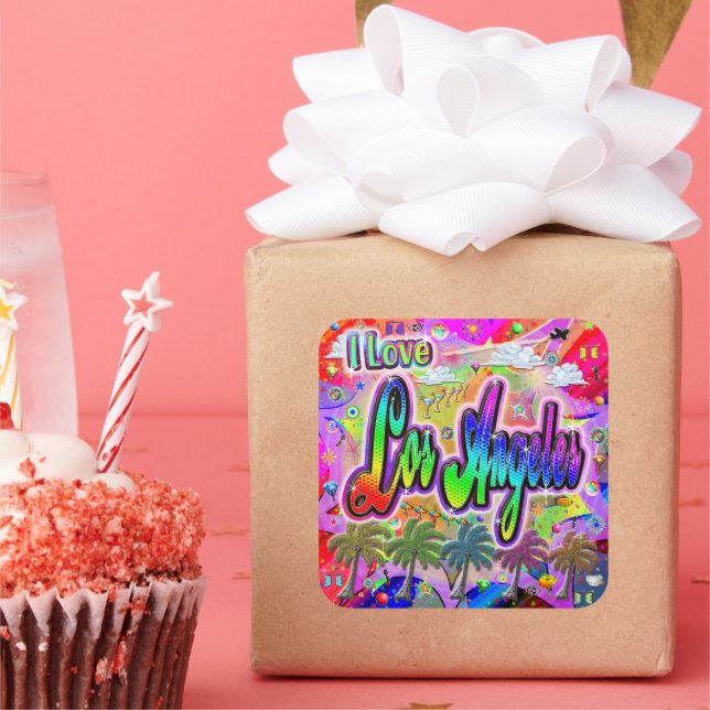 EU AMO Adesivo Los Angeles Vista Express (Festa)