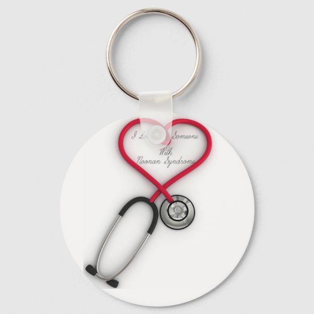 Eu amo alguém com a síndrome de Noonan chaveiro (Frente)