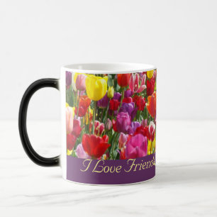 Eu Amo Amigos Café Canecas de Primavera Flores da 