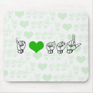 Eu amo ASL Mousepad