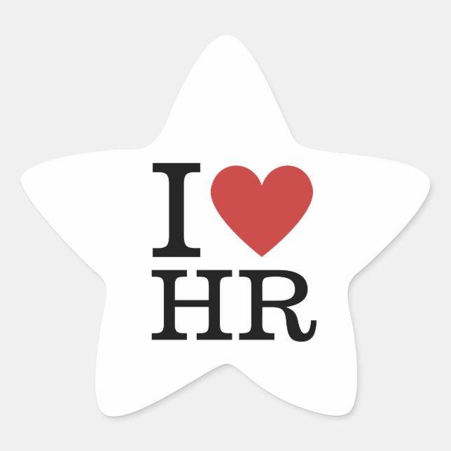 Eu ❤️ Amo Autocolantes de Estrelas de HR - Departa (Frente)