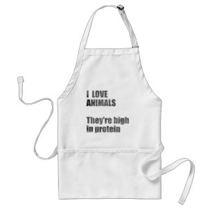 "Eu amo avental dos animais"
