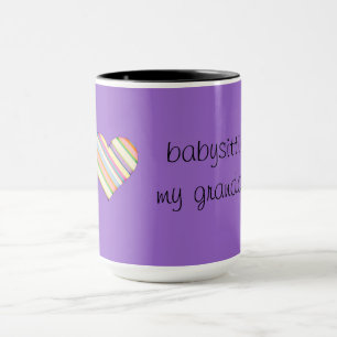Eu amo babysitting meu granddog - caneca