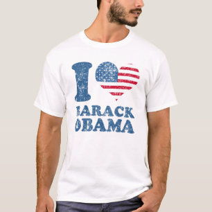 Eu amo (bandeira) a camisa de Barack Obama t