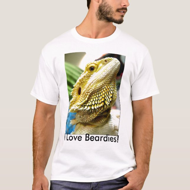 Eu amo Beardies! camisa de t (Frente)