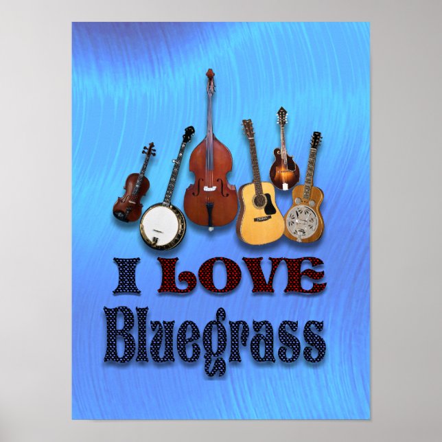 EU AMO BLUEGRASS POSTER (Frente)