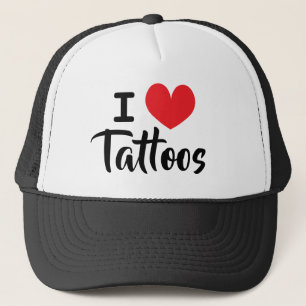 Eu amo boné de caminhoneiro de tatuagens para aman