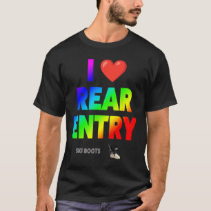 Eu Amo Botas de Esqui de Entrada Traseira Camisa d