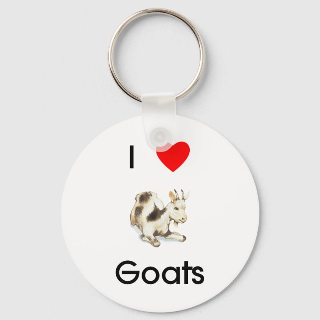 Eu amo cabras Chaveiro (Frente)