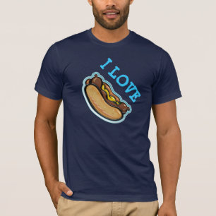 Eu amo cachorros quentes - t-shirt