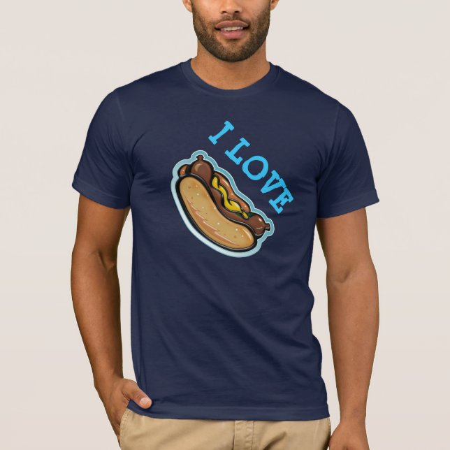 Eu amo cachorros quentes - t-shirt (Frente)