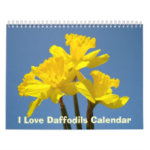 Eu Amo Calendários de Narcisos Natureza Primavera