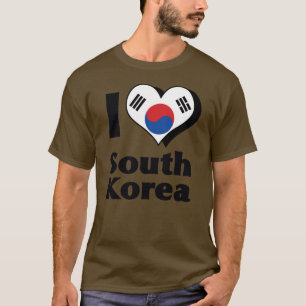 Eu Amo Camisa da Bandeira da Coreia do Sul