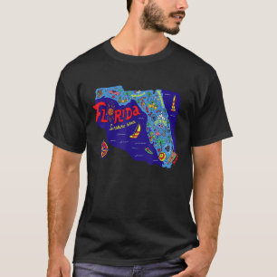 Eu Amo Camisa Da Flórida, Bonita Gralha Colorida D
