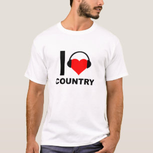 Eu Amo Camiseta Country Funny