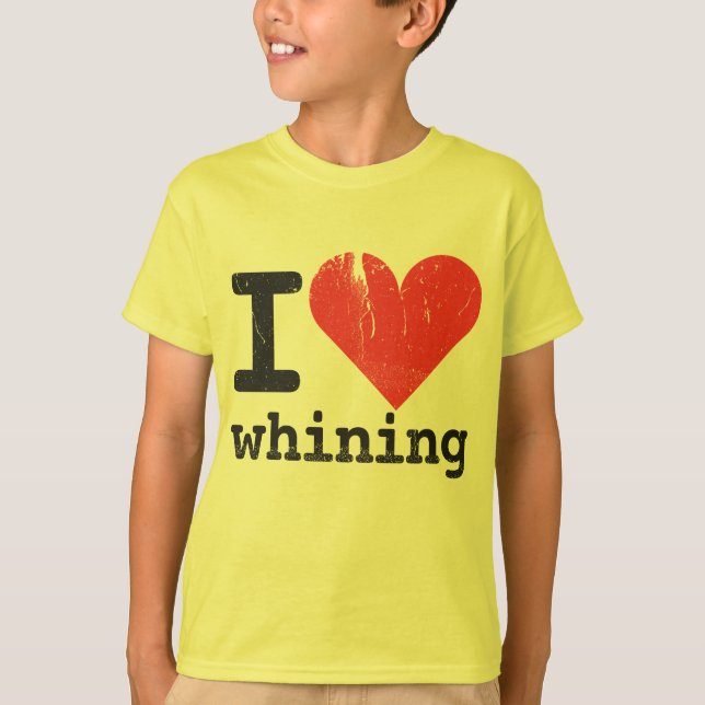 Eu Amo Camiseta de Crianças Choronas (Frente)