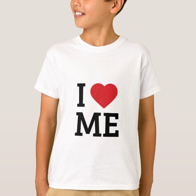 Eu amo camiseta de design (Frente)
