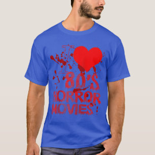 Eu amo Camiseta de Filmes de Terror dos Anos 80 Fi