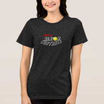 Eu Amo Camiseta de Softbol Senior