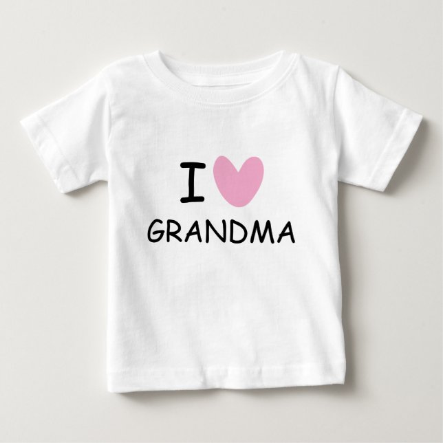 Eu amo camiseta de vovó para recém-nascido (Frente)
