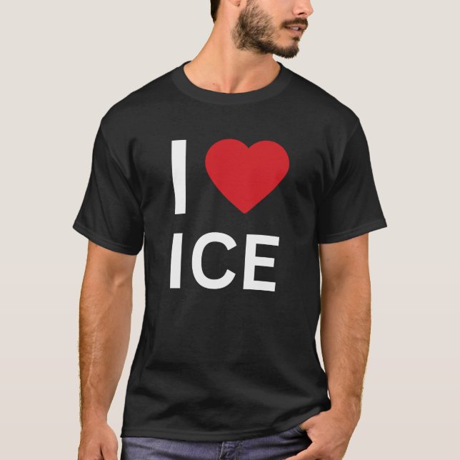 Eu Amo Camiseta ICE Patriótica Conservadora  (Frente)
