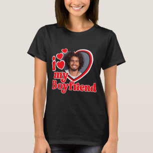 Eu Amo Camiseta Personalizada com Foto do Meu Namo