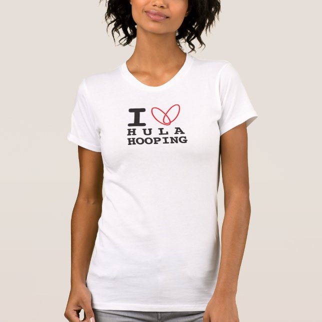Eu amo camiseta sem manga de hula hoop (Frente)