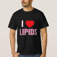 Eu amo camisetas de Lipídios
