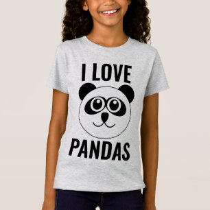 EU AMO CAMISETAS DE URSOS PANDA PARA CRIANÇAS MENI