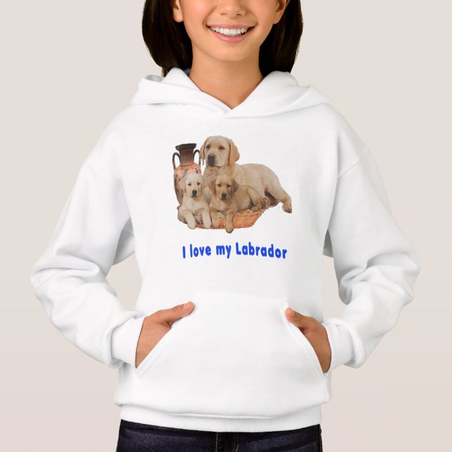 Eu amo camisetas do meu Labrador (Frente)