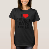 EU AMO camisetas dos t-shirt dos MENINOS da IGREJA