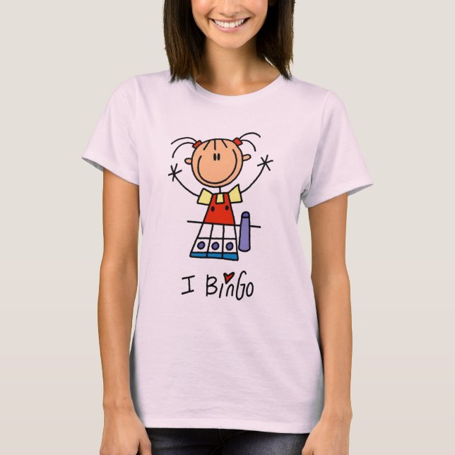 Eu Amo Camisetas e Presentes de Bingo (Frente)